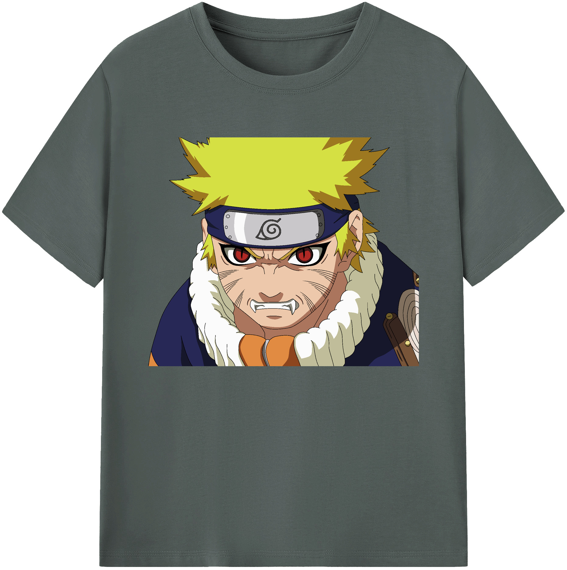 （画像用） NARUTO -ナルト- うずまき ナルト Uzumaki Naruto 綿100％ メンズ半袖Tシャツ｜肌触りやわらか＆通気性